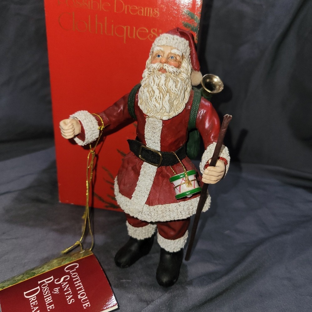 Possible Dreams~CLOTHTIQUE~Santa #625001 Santa Red Coat 7" in Original Box